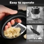Anubhav Janni Garlic Press Crusher  – Quick Ginger Mincer Multi-Function Manual Portable Non-Electric Presser for Kitchen Cooking Ideal Food Prep Garlic Rocker Stainless Steel Rocker (pack of 1) - Image 4