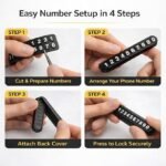 Anubhav Janni Anti-lost car Keychain with Phone Number Tag Leather Keyring Metal Double Pendants Stylish Accessories for Car Bike Office and Home Perfect Men Women Universal Plate (pack of 1) - Image 5