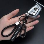 Anubhav Janni Anti-lost car Keychain with Phone Number Tag Leather Keyring Metal Double Pendants Stylish Accessories for Car Bike Office and Home Perfect Men Women Universal Plate (pack of 1) - Image 8