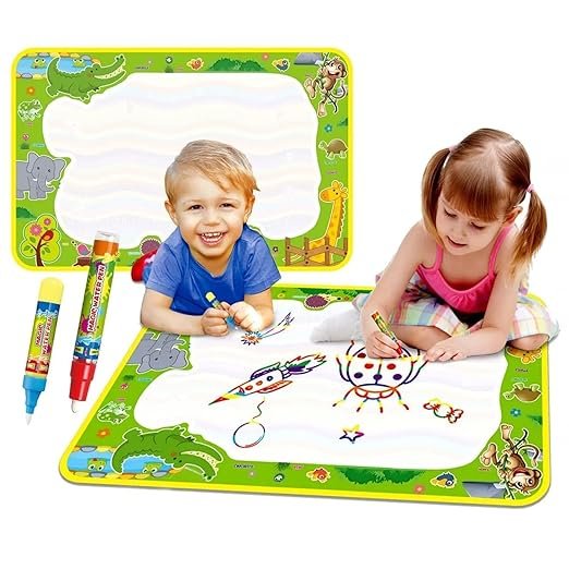 Anubhav Janni Magic Water Drawing Mat for Kids Reusable Doodle Mess Free Toddlers Toys Coloring Aqua Scribble Baby Girl Birthday Gift Combo of Toddlers Kids Writing Board Educational (pack of 1) Anubhav Janni Magic Water Drawing Mat for Kids Reusable Doodle Mess Free Toddlers Toys Coloring Aqua Scribble Baby Girl Birthday Gift Combo of Toddlers Kids Writing Board Educational (pack of 1) - Image 1