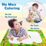Anubhav Janni Magic Water Drawing Mat for Kids Reusable Doodle Mess Free Toddlers Toys Coloring Aqua Scribble Baby Girl Birthday Gift Combo of Toddlers Kids Writing Board Educational (pack of 1) - Image 7