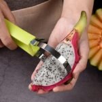 Anubhav Janni 4 in 1 Fruit Scoop Stainless Steel Watermelon Cutter Melon Baller Set Scooper Seed Remover Knife for Dig Pulp Separator Slicer4 Slicer Professional Carving Tools (pack of 1) - Image 3