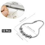 Anubhav Janni Steel Curtain Hooks Heavy Duty Drapery Pin for Curtains Rustproof Silver Hanging Window Door Drapes Shower Metal Rings Bathroom Rods Rust-Resistant Polished Nickel (pack of 12) - Image 4