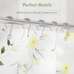 Anubhav Janni Steel Curtain Hooks Heavy Duty Drapery Pin for Curtains Rustproof Silver Hanging Window Door Drapes Shower Metal Rings Bathroom Rods Rust-Resistant Polished Nickel (pack of 12) - Image 7