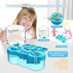 Anubhav Janni 3 in 1 Paint Brush Rinser Blue Cleaner with Tray  Water Circulation Paintbrush Drain Holder Watercolor Dispenser Palette Washer Tool Palette Holder (pack of 1) - Image 5