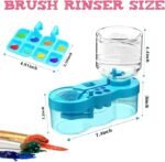 Anubhav Janni 3 in 1 Paint Brush Rinser Blue Cleaner with Tray  Water Circulation Paintbrush Drain Holder Watercolor Dispenser Palette Washer Tool Palette Holder (pack of 1) - Image 6