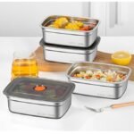 Anubhav Janni 1200 ML Food Storage Container With Lid Stainless Steel Containers Grade Fridge storage container Leakproof Kitchen Organizer Freshness Locking Microwavable Box (pack of 1) - Image 6