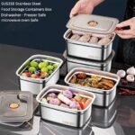Anubhav Janni 1500 ML Food Storage Container With Lid Stainless Steel Containers Grade Fridge storage container Leakproof Kitchen Organizer Freshness Locking Microwavable Box (pack of 1) - Image 4