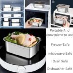 Anubhav Janni 1500 ML Food Storage Container With Lid Stainless Steel Containers Grade Fridge storage container Leakproof Kitchen Organizer Freshness Locking Microwavable Box (pack of 1) - Image 7