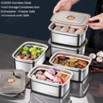 Anubhav Janni 1500 ML Food Storage Container With Lid Stainless Steel Containers Grade Fridge storage container Leakproof Kitchen Organizer Freshness Locking Microwavable Box (pack of 1) - Image 9