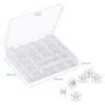 Anubhav Janni 25 Pcs Transparent Plastic Sewing Machine Bobbins with Storage Case Clear Bobbin Set for All Machines Tailoring Tools Organizer Box Easy Thread Identification   (pack of 1) - Image 3