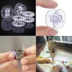 Anubhav Janni 25 Pcs Transparent Plastic Sewing Machine Bobbins with Storage Case Clear Bobbin Set for All Machines Tailoring Tools Organizer Box Easy Thread Identification   (pack of 1) - Image 7