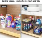 Anubhav Janni Uso Storage Rack Sliding Drawer Shelf – Multipurpose Storage Rack for Kitchen Bathroom Cabinet Space-Saving Organizer Clutter-Free Living Under with Drawers Hooks (pack of 1) - Image 6