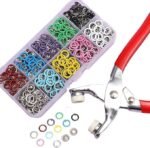 Anubhav Janni Grommet Setting Tool Mix Color Kit – Colorful Metal Snap Buttons with Grommet Setting Tool Mixed Color Press Stud for Sewing Crafting Repair  Full Mix Fastener (pack of 1)
