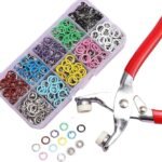 Anubhav Janni Grommet Setting Tool Mix Color Kit – Colorful Metal Snap Buttons with Grommet Setting Tool Mixed Color Press Stud for Sewing Crafting Repair  Full Mix Fastener (pack of 1)