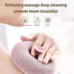 Anubhav Janni Round Loofah Scrubbing Brush Ultra Soft Bath Sponge Pouf Body Scrubber for Shower, Exfoliating Mesh with Suction Women and Kids Round Mesh Perfect Refreshing Cleansing (pack of 1) - Image 9