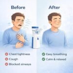 Anubhav Janni Mini Portable Nebulizer Mesh Mini Vaporizer Handheld Atomizers for Adults and Children Ultrasonic Humidifier Home Travel Use Steam Inhalator Silent Compact Machine (pack of 1) - Image 2