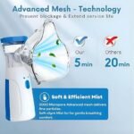 Anubhav Janni Mini Portable Nebulizer Mesh Mini Vaporizer Handheld Atomizers for Adults and Children Ultrasonic Humidifier Home Travel Use Steam Inhalator Silent Compact Machine (pack of 1) - Image 4