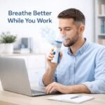Anubhav Janni Mini Portable Nebulizer Mesh Mini Vaporizer Handheld Atomizers for Adults and Children Ultrasonic Humidifier Home Travel Use Steam Inhalator Silent Compact Machine (pack of 1) - Image 5