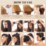 Anubhav Janni Heatless Hair Curler Satin Curling Rods Hook Women Soft Sleep in Rollers Natural Blowout Curls Rod Headband Overnight Curls Fabric Waves Long Medium Curler Flexible Hook (Set Of 3) - Image 4
