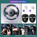 Anubhav Janni Car Steering Wheel Knob Booster Ball For Easy Driving Compatible with All Cars Universal Spinner 360° Rotation Frill Metal Power Handle (pack of 1) - Image 7