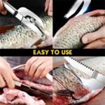 Anubhav Janni 3 in 1 Steel Fish Maw Knife Scaler Remover with Sawtooth Easily Remove Scales-Cleaning Brush Scraper Kitchen Tool Stainless Cutting Knife Multifunctional  (pack of 1) - Image 4