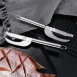 Anubhav Janni 3 in 1 Steel Fish Maw Knife Scaler Remover with Sawtooth Easily Remove Scales-Cleaning Brush Scraper Kitchen Tool Stainless Cutting Knife Multifunctional  (pack of 1) - Image 6