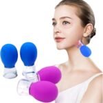 Anubhav Janni Facial Suction Cup Cupping Professional Massager Silicone Vacuum Face Massage Cups Anti Cellulite Lymphatic Therapy Sets Wrinkle Instantly Ageless Skin Eyes (Pack Of 3 Pcs)