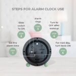 Anubhav Janni Alarm Clock Beep Black Plastic Analog Super Silent Non Ticking Small with Night Light Battery Operated Simply Design for Bedroom Bedside Desk Metal Non-Ticking (pack of 1) - Image 2