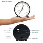 Anubhav Janni Alarm Clock Beep Black Plastic Analog Super Silent Non Ticking Small with Night Light Battery Operated Simply Design for Bedroom Bedside Desk Metal Non-Ticking (pack of 1) - Image 8