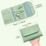 Anubhav Janni 16 In 1 Manicure Kit Green Nail Clippers Tools Set in Professional Pedicure Women Men Stainless Steel Grooming Travel Case Kits set Care Set Cutter Scissors Luxury (Pack Of 1 Pcs) - Image 3