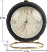 Anubhav Janni Alarm Clock Fancy Black Classic Table Alarm Clock Battery Operated Silent Operation Non-Ticking with Backlight HD Glass Stylish Snooze for Bedroom Home Kitchen Indoor (pack of 1) - Image 7