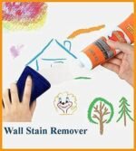 Anubhav Janni Orange Tube Wall Stain Remover Cream Multipurpose Cleaner For Marks Kids Drawing Scratches Stains Easy Cleaning Solution Home Office Walls Marker Crayon (Pack Of 1 Pcs) - Image 6