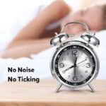 Anubhav Janni Alarm Clock Silver + black Big Size Clock Alarm Super Loud for Heavy Sleepers Retro Twin Bell Metal Frame with Night Backlight Function Bedside Luminous Bedroom (pack of 1) - Image 6