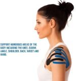 Anubhav Janni Kinesiology Blue Tape for Physiotherapy Sports Injury Pain Relief Muscle Shoulder Wings Arms Ankle Athletic All Body Exercise Support Professional Tape Blue 5M x 5CM Roll (pack of 1) - Image 6