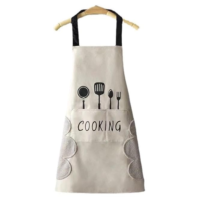 Anubhav Janni Apron for Kitchen Waterproof Women Cooking Dishwashing Dress Cloth Daily Use For Wear Design Use Women with Hand Wipe Pockets Big Pocket Hand-wiping Baking (pack of 1) Anubhav Janni Apron for Kitchen Waterproof Women Cooking Dishwashing Dress Cloth Daily Use For Wear Design Use Women with Hand Wipe Pockets Big Pocket Hand-wiping Baking (pack of 1) - Image 1