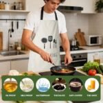 Anubhav Janni Apron for Kitchen Waterproof Women Cooking Dishwashing Dress Cloth Daily Use For Wear Design Use Women with Hand Wipe Pockets Big Pocket Hand-wiping Baking (pack of 1) - Image 4