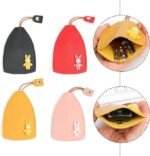 Anubhav Janni Car Key Case Cover Holder Large Capacity Sleeve Cute Cartoon Leather Protective for Women Key-Chain Pouch Bag with Metal Ring Keying Easter Bunny (pack of 1) - Image 7