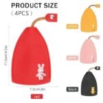 Anubhav Janni Car Key Case Cover Holder Large Capacity Sleeve Cute Cartoon Leather Protective for Women Key-Chain Pouch Bag with Metal Ring Keying Easter Bunny (pack of 1) - Image 8