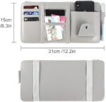 Anubhav Janni Car Sun Visor Organizer PU Leather Multi-Pocket Storage Holder for Sunglasses Cards Pens Documents Universal Fit with Zipper Pouch Mesh Slot Secure Strap Strap Car (pack of 1) - Image 8