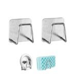 Anubhav Janni Sink Sponge Holder for Kitchen Sink Stainless Steel Scrubber Hanger Caddy Accessories Storage Rack Stand Scratch Scrub Dish cloth Dishrag Wool Exfoliate (pack of 1)