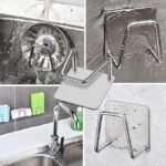 Anubhav Janni Sink Sponge Holder for Kitchen Sink Stainless Steel Scrubber Hanger Caddy Accessories Storage Rack Stand Scratch Scrub Dish cloth Dishrag Wool Exfoliate (pack of 1) - Image 2