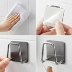 Anubhav Janni Sink Sponge Holder for Kitchen Sink Stainless Steel Scrubber Hanger Caddy Accessories Storage Rack Stand Scratch Scrub Dish cloth Dishrag Wool Exfoliate (pack of 1) - Image 8