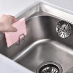 Anubhav Janni Sink Sponge Holder for Kitchen Sink Stainless Steel Scrubber Hanger Caddy Accessories Storage Rack Stand Scratch Scrub Dish cloth Dishrag Wool Exfoliate (pack of 1) - Image 9