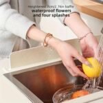 Anubhav Janni Silicone Sink Splash Guard for Kitchen and Bathroom Guards with Strong Suction Cup Flume Baffle Water Barrier Anti Silicon Gifts Anti-Splash (pack of 1) - Image 7