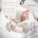 Anubhav Janni Silicone Wooden Baby Teether for BPA-Free Food-Grade Natural Neem Wood Safe Infants Round Shape Chewing Mouthing Sensory Toy Boys Girls Teething Textured Accessory (pack of 1) - Image 7