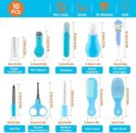 Anubhav Janni Baby Care Kit Grooming Healthcare For New Born Nail Clippers Thermometer Hair Brush Scissors Nasal Aspirator Safe Portable Essentials Infant Toddler Gift Manicure (Set Of 10 Pcs) - Image 2