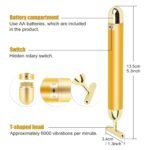 Anubhav Janni Golden Beauty Bar Energy Electric Facial Massage Roller Waterproof Face Skin Care Antiwrinkle Massager Head Tightening Bar Tool Face Cheek Forehead (Pack Of 1 Pcs) - Image 2