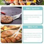Anubhav Janni 5 pcs BBQ Tool Set Griddle Accessories Kit Exclusive Spatulas Commercial Grade Flat Top Grill Cooking Great for Outdoor and Camping Stainless Steel (pack of 1) - Image 3