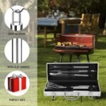 Anubhav Janni 5 pcs BBQ Tool Set Griddle Accessories Kit Exclusive Spatulas Commercial Grade Flat Top Grill Cooking Great for Outdoor and Camping Stainless Steel (pack of 1) - Image 6